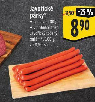 Jip Javořické párky nabídka
