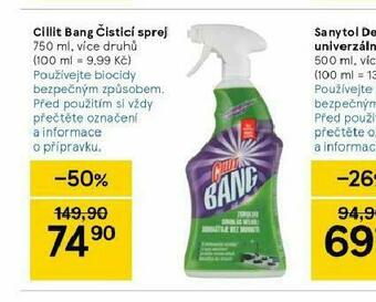 Tesco Cillit bang čistící sprej nabídka