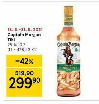 Tesco Captain morgan tiki nabídka