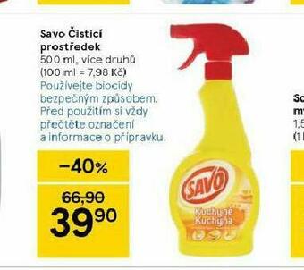 Tesco Savo čistící prostředek nabídka