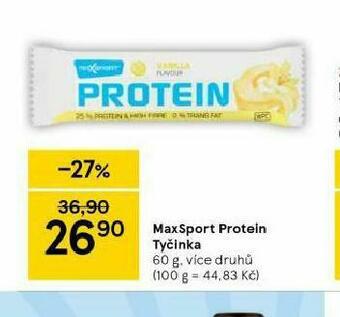 Tesco Maxsport protein tyčinka nabídka