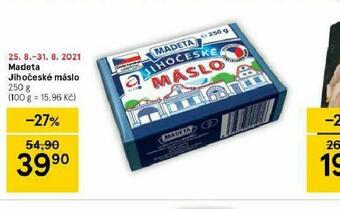 Tesco Madeta jihočeské máslo 250 g nabídka