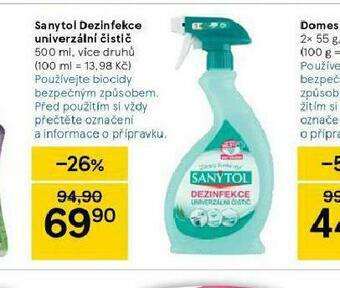 Tesco Sanytol dezinfekce univerzální čistič nabídka