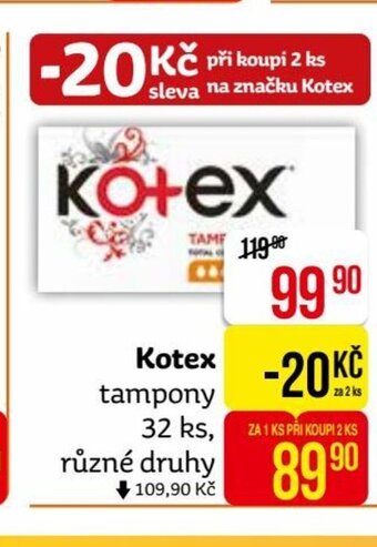 Teta Kotex tampony nabídka