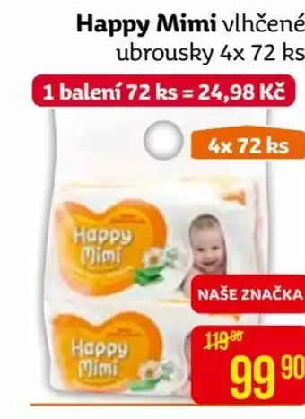 Teta Happy Mimi vlhčené | ubrousky 4x 72 ks nabídka