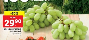 Lidl BÍLÉ HROZNY STOLNÍ BEZSEMENNÉ nabídka