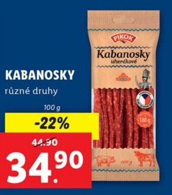 Lidl KABANOSKY nabídka