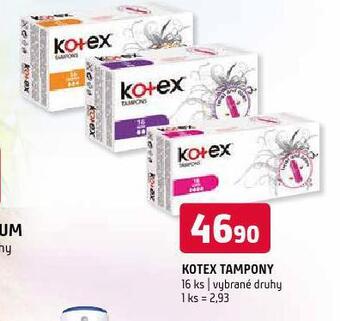 Terno Kotex tampony nabídka