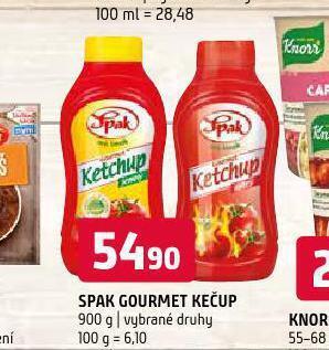 Terno Spak gourmet kečup nabídka