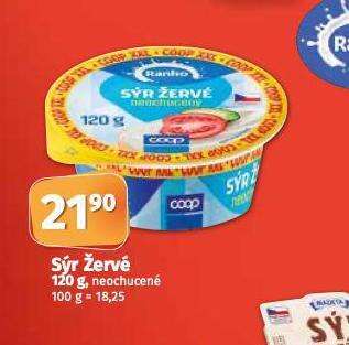 Coop Sýr žervé nabídka