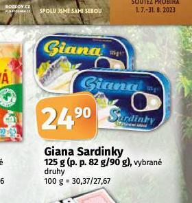 Coop Giana sardinky nabídka