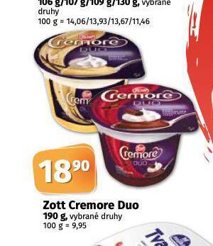Coop Zott cremore duo nabídka