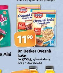 Coop Dr. oetker ovesná kaše nabídka