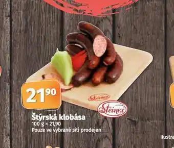 Coop Štýrská klobása nabídka