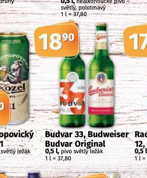 Coop Pivo budweiser budvar nabídka