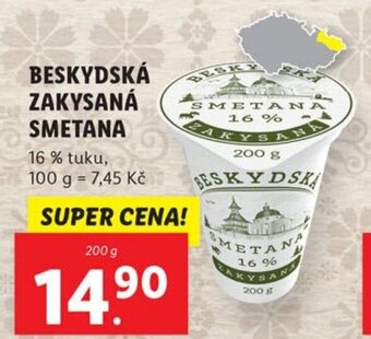 Lidl BESKYDSKÁ ZAKYSANÁ SMETANA nabídka