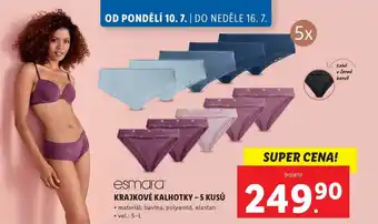 Lidl KRAJKOVÉ KALHOTKY - 5 KUSŮ nabídka