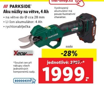 Lidl PARKSIDE Aku nůžky na větve, 4 Ah nabídka