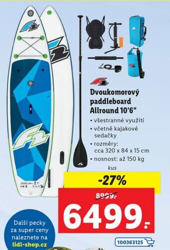 Lidl Dvoukomorový paddleboard Allround 10'6" nabídka