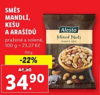Lidl SMĚS MANDLÍ, KEŠU A ARAŠÍDŮ nabídka