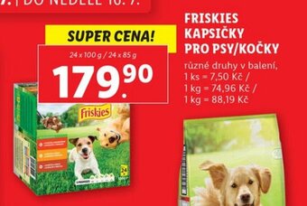Lidl FRISKIES KAPSIČKY PRO PSY/KOČKY nabídka