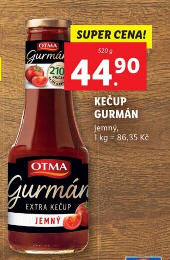 Lidl KEČUP GURMÁN nabídka