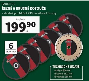 Lidl ŘEZNÉ A BRUSNÉ KOTOUČE nabídka
