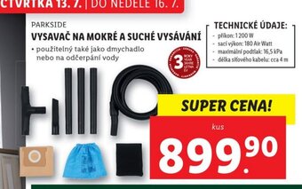 Lidl VYSAVAČ NA MOKRÉ A SUCHÉ VYSÁVÁNÍ nabídka