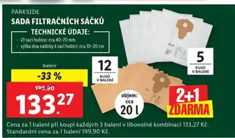 Lidl SADA FILTRAČNÍCH SÁČKŮ nabídka