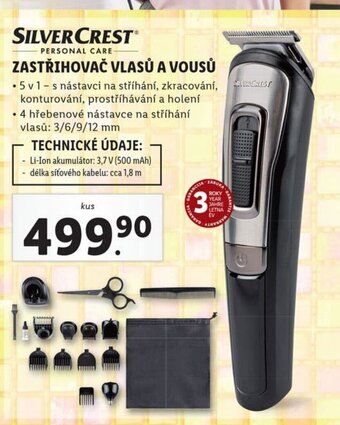 Lidl ZASTŘIHOVAČ VLASŮ A VOUSŮ nabídka