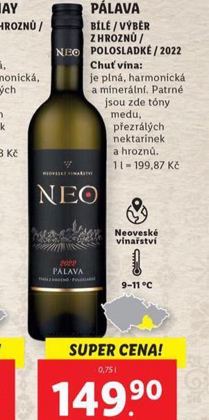 Lidl Pálava nabídka