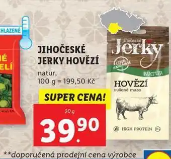 Lidl Jerky hovězí nabídka