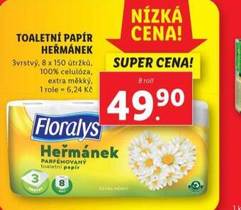 Lidl Floralys toaletní papír nabídka