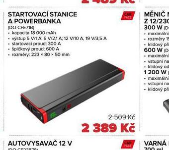 Auto Kelly Startovací stanice a powerbanka nabídka