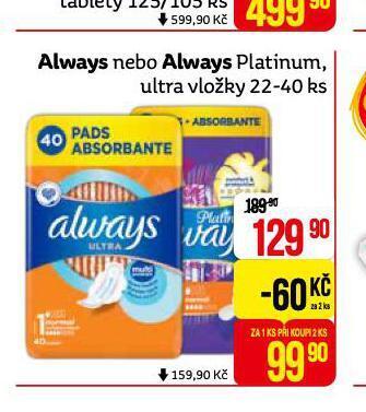 Teta Always dámské vložky nabídka