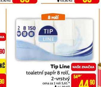 Teta Tip line toaletní papír nabídka