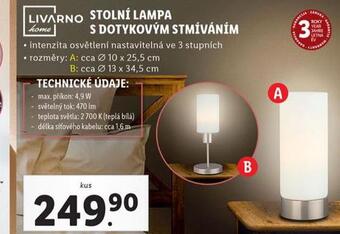 Lidl Stolní lampa nabídka