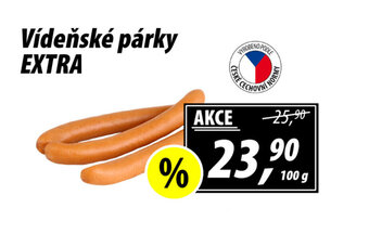ZEMAN Vídeňské párky EXTRA nabídka