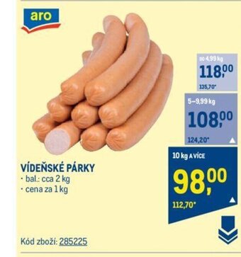 Makro VÍDEŇSKÉ PÁRKY nabídka