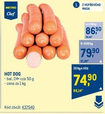 Makro HOT DOG nabídka