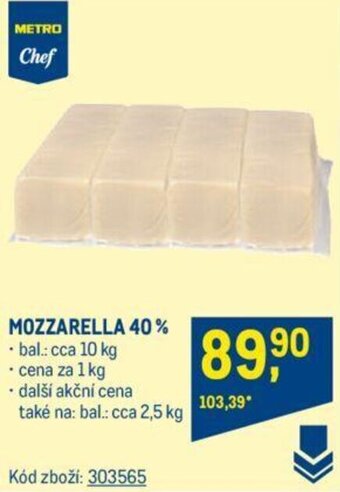 Makro MOZZARELLA 40% nabídka