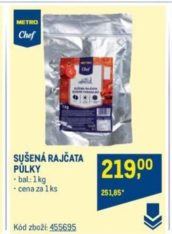 Makro SUŠENÁ RAJČATA PŮLKY nabídka