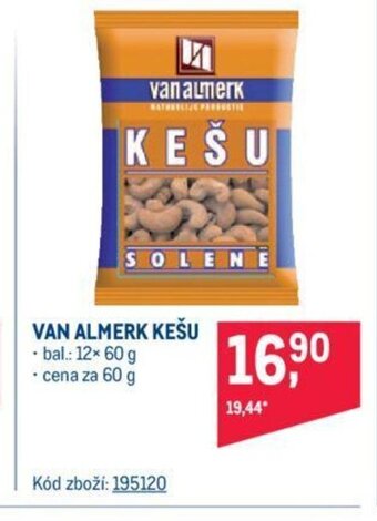 Makro VAN ALMERK KEŠU nabídka