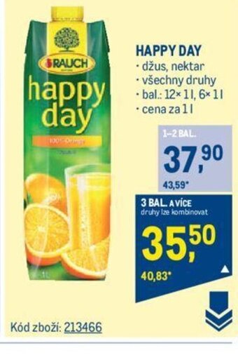 Makro HAPPY DAY - džus, nektar nabídka