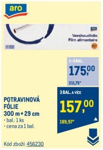 Makro POTRAVINOVÁ FÓLIE 300 m x 29 cm nabídka