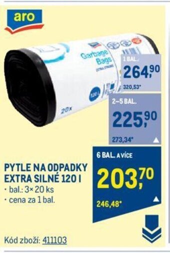 Makro PYTLE NA ODPADKY EXTRA SILNÉ 120 l nabídka