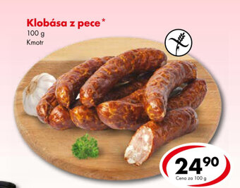 CBA Klobása z pece* nabídka