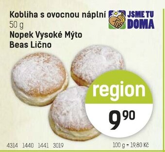 Kobliha s ovocnou náplní