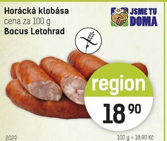 Konzum Horácká klobása nabídka