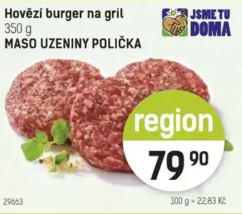 Konzum Hovězí burger na gril nabídka